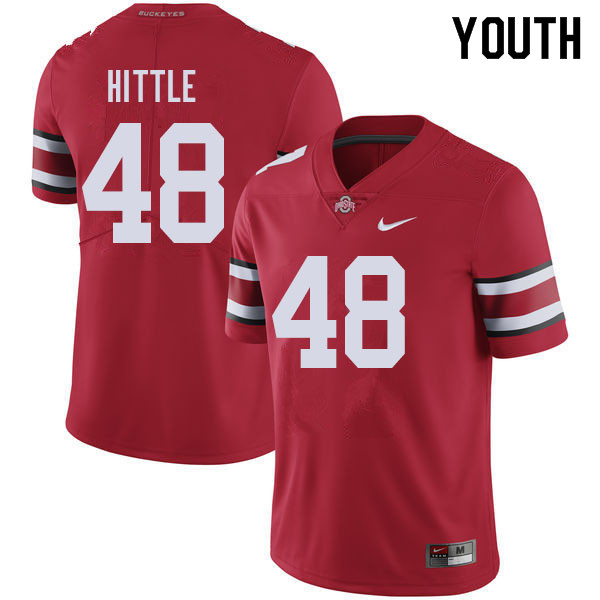 Youth #48 Logan Hittle Ohio State Buckeyes College Football Jerseys Sale-Red